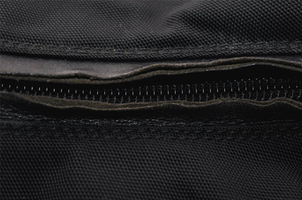 Authentic GUCCI Vintage Shoulder Hand Bag Nylon Leather Black 3821K