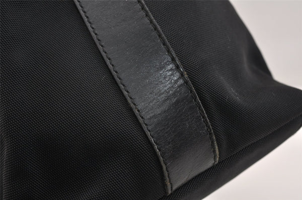 Authentic GUCCI Vintage Shoulder Hand Bag Nylon Leather Black 3821K