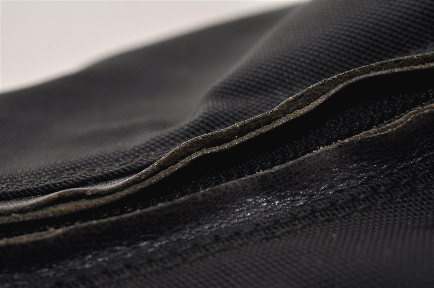 Authentic GUCCI Vintage Shoulder Hand Bag Nylon Leather Black 3821K