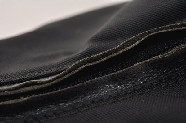 Authentic GUCCI Vintage Shoulder Hand Bag Nylon Leather Black 3821K