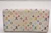 Auth Louis Vuitton Monogram Multicolor Portefeuille Sarah Wallet M93744 LV 3822J