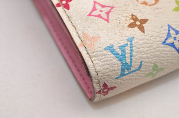 Auth Louis Vuitton Monogram Multicolor Portefeuille Sarah Wallet M93744 LV 3822J