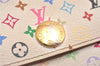 Auth Louis Vuitton Monogram Multicolor Portefeuille Sarah Wallet M93744 LV 3822J