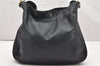 Authentic GUCCI Vintage Bamboo 2Way Shoulder Hand Bag Leather Black Junk 3822K