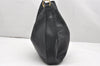 Authentic GUCCI Vintage Bamboo 2Way Shoulder Hand Bag Leather Black Junk 3822K