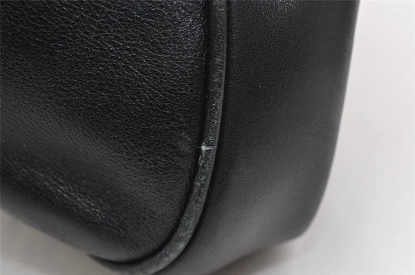 Authentic GUCCI Vintage Bamboo 2Way Shoulder Hand Bag Leather Black Junk 3822K