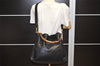 Authentic GUCCI Vintage Bamboo 2Way Shoulder Hand Bag Leather Black Junk 3822K