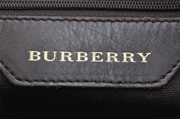 Authentic BURBERRY Vintage Nova Check Shoulder Tote Bag PVC Leather Beige 3823K
