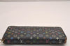 Auth Louis Vuitton Monogram Multicolor Zippy Wallet Purse Black M60243 LV 3824J