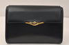 Authentic Cartier Vintage Sapphire Clutch Hand Bag Purse Leather Navy Blue 3824K