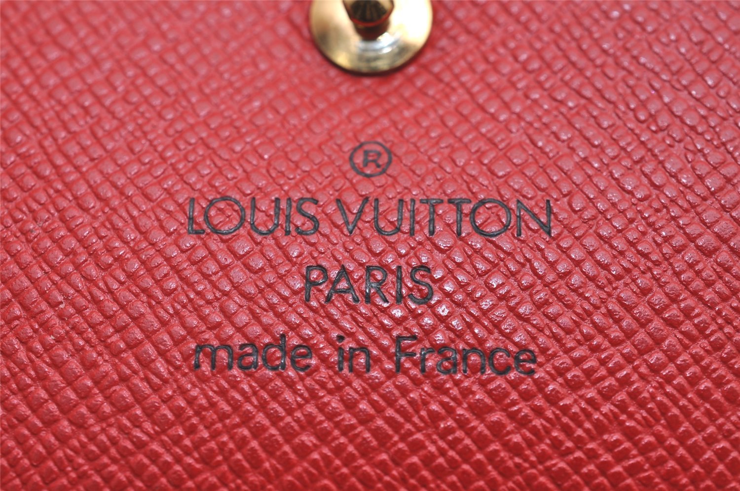 Authentic Louis Vuitton Epi Porte Tresor Etui Papier Wallet Red M63717 LV 3825J