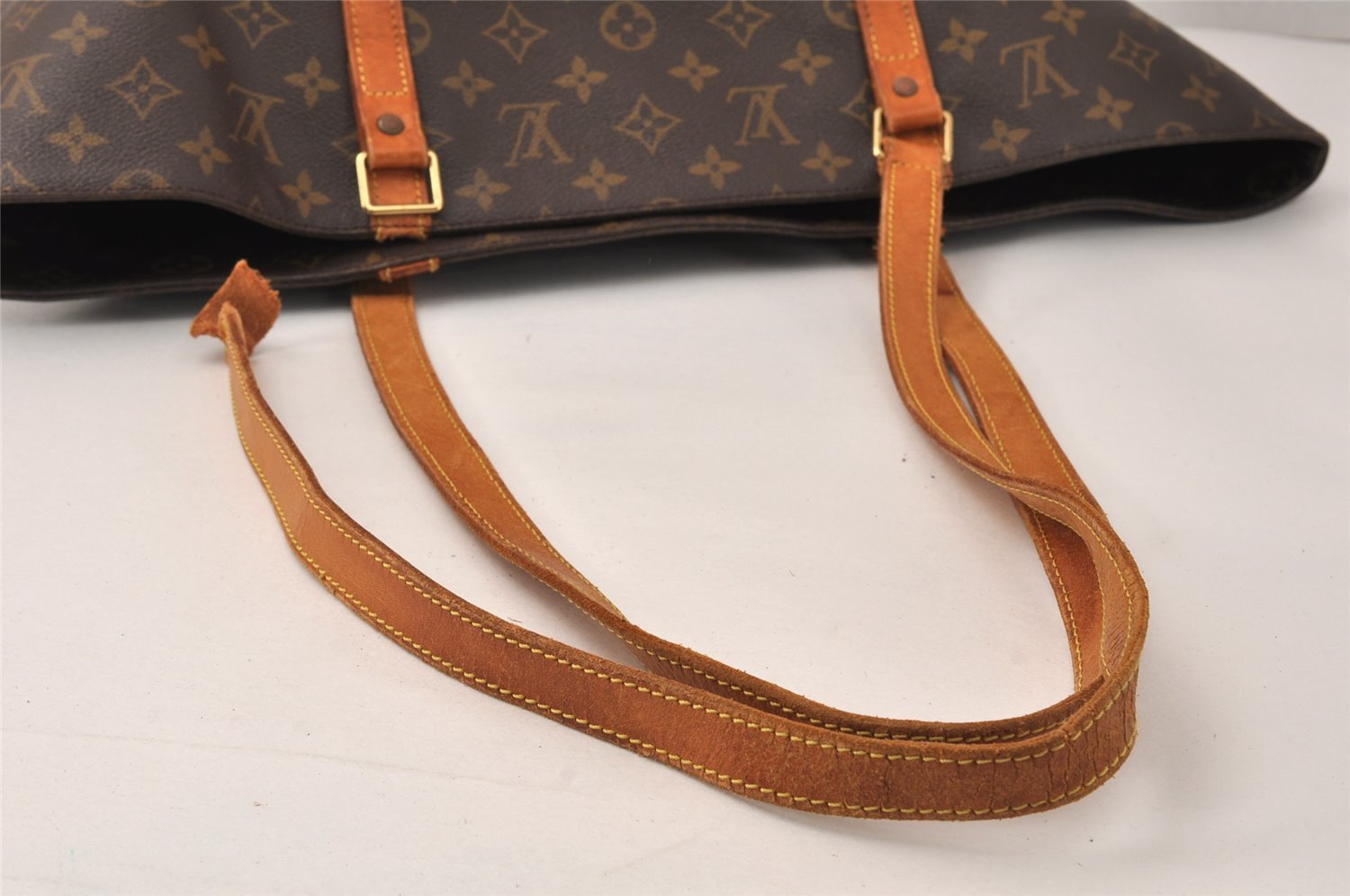 Authentic Louis Vuitton Monogram Sac Shopping PM Tote Bag M51108 Junk 3826K