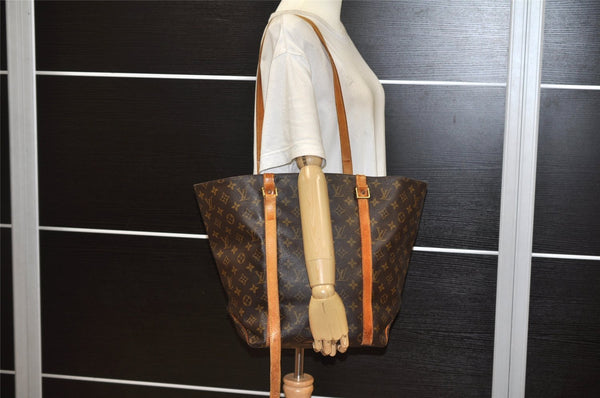 Authentic Louis Vuitton Monogram Sac Shopping PM Tote Bag M51108 Junk 3826K