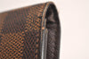 Authentic Louis Vuitton Damier Portefeuille Brazza Long Wallet N60017 LV 3827J