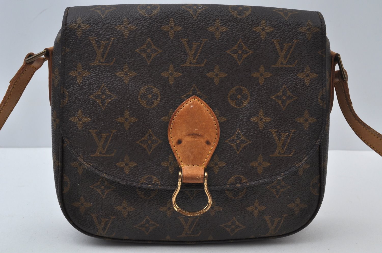 Authentic Louis Vuitton Monogram Saint Cloud GM M51242 Shoulder Cross Bag 3828H