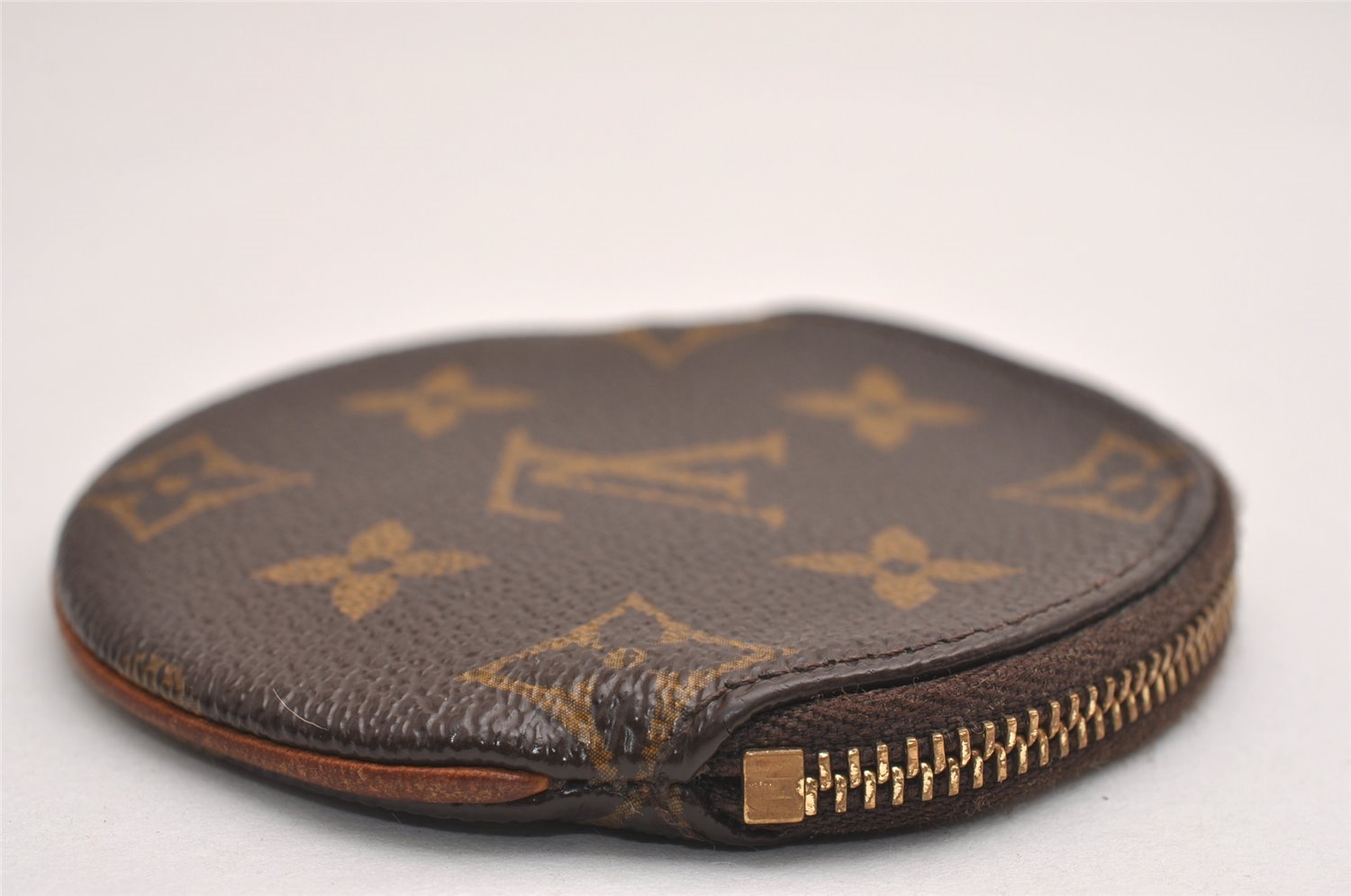 Authentic Louis Vuitton Monogram Porte Monnaie Rond Coin Purse M61926 LV 3828J