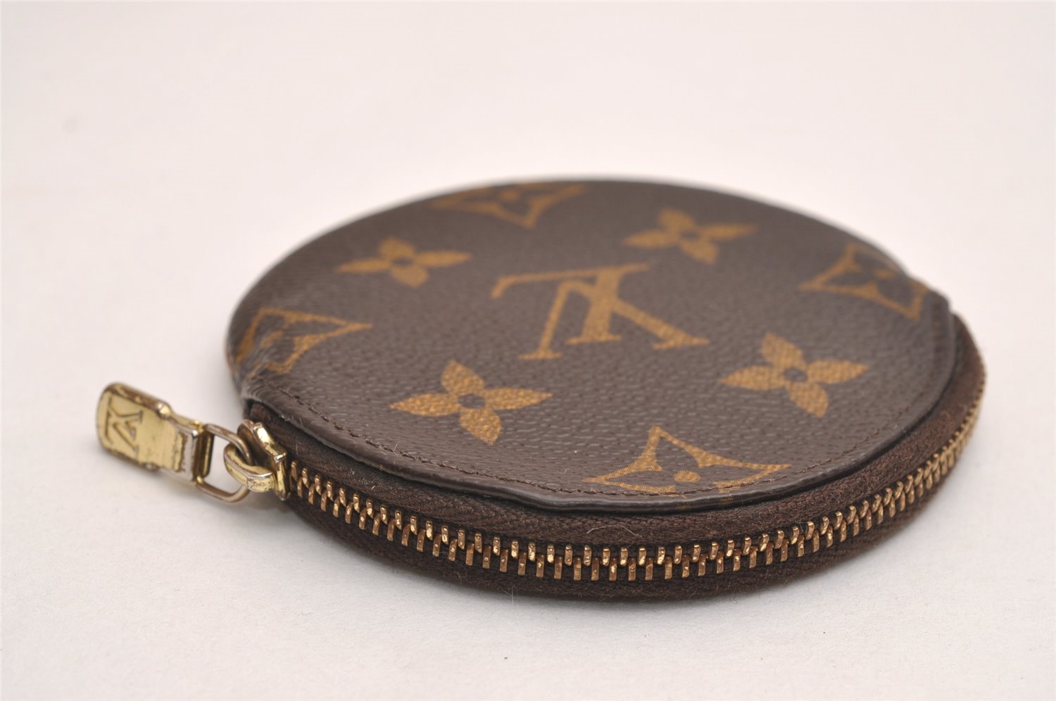 Authentic Louis Vuitton Monogram Porte Monnaie Rond Coin Purse M61926 LV 3828J