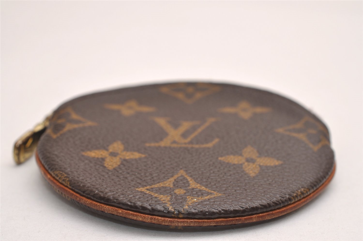 Authentic Louis Vuitton Monogram Porte Monnaie Rond Coin Purse M61926 LV 3828J