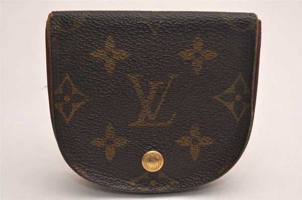 Auth Louis Vuitton Monogram Porte Monnaie Gousset M61970 Coin Purse Junk 3829J