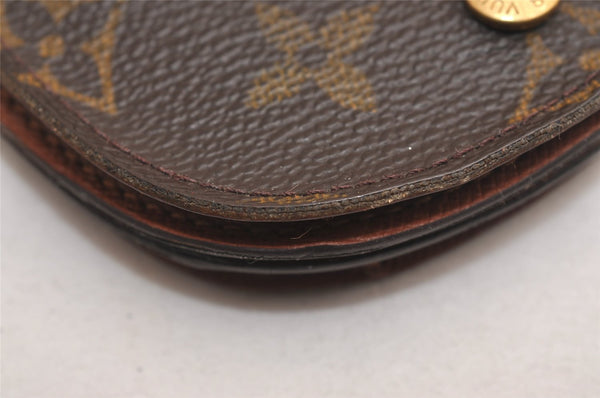 Auth Louis Vuitton Monogram Porte Monnaie Gousset M61970 Coin Purse Junk 3829J