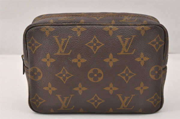 Auth Louis Vuitton Monogram Trousse Toilette 18 Clutch Hand Bag Old Model 3829K