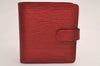 Authentic Louis Vuitton Epi Porte Billets Compact Wallet Red M63557 LV 3830J