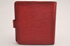 Authentic Louis Vuitton Epi Porte Billets Compact Wallet Red M63557 LV 3830J