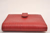 Authentic Louis Vuitton Epi Porte Billets Compact Wallet Red M63557 LV 3830J