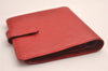 Authentic Louis Vuitton Epi Porte Billets Compact Wallet Red M63557 LV 3830J