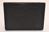 Auth Louis Vuitton Epi Porte 2 Cartes Vertical Card Pass Case M63202 Black 3831J