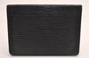Auth Louis Vuitton Epi Porte 2 Cartes Vertical Card Pass Case M63202 Black 3831J