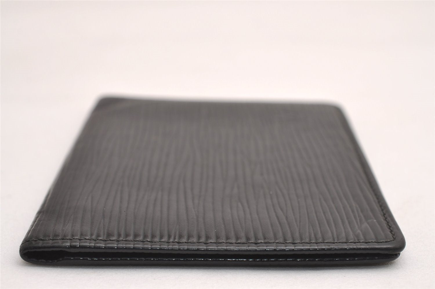 Auth Louis Vuitton Epi Porte 2 Cartes Vertical Card Pass Case M63202 Black 3831J