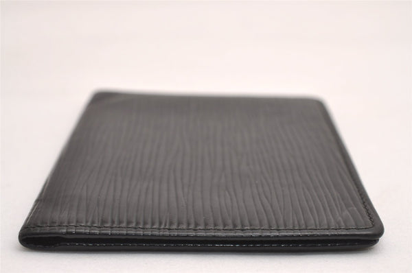 Auth Louis Vuitton Epi Porte 2 Cartes Vertical Card Pass Case M63202 Black 3831J