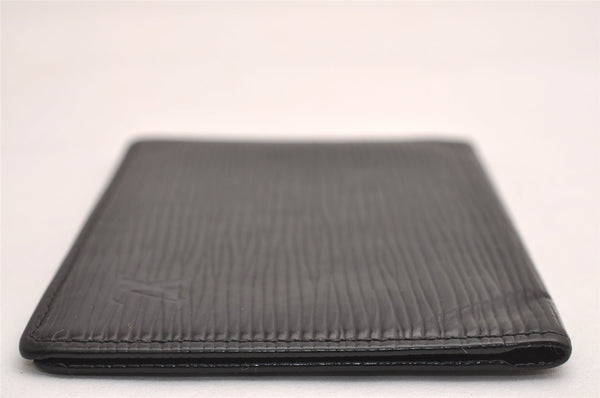 Auth Louis Vuitton Epi Porte 2 Cartes Vertical Card Pass Case M63202 Black 3831J
