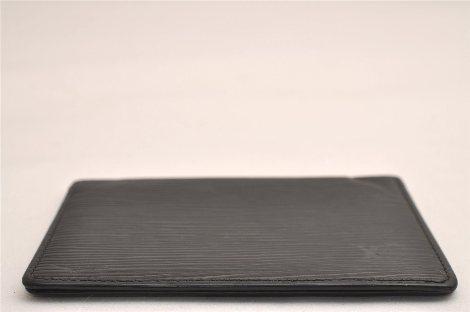 Auth Louis Vuitton Epi Porte 2 Cartes Vertical Card Pass Case M63202 Black 3831J