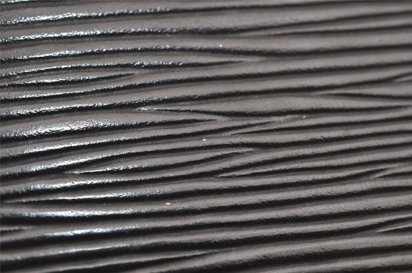 Auth Louis Vuitton Epi Porte 2 Cartes Vertical Card Pass Case M63202 Black 3831J