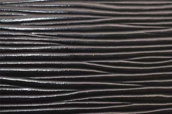 Auth Louis Vuitton Epi Porte 2 Cartes Vertical Card Pass Case M63202 Black 3831J