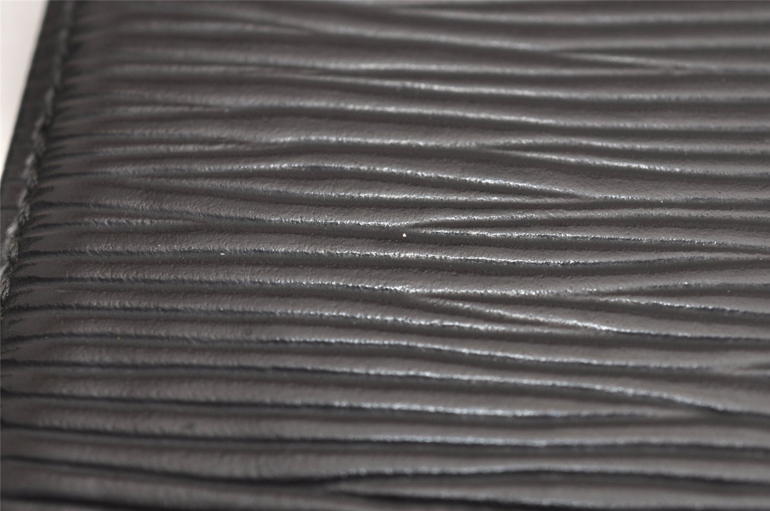 Auth Louis Vuitton Epi Porte 2 Cartes Vertical Card Pass Case M63202 Black 3831J