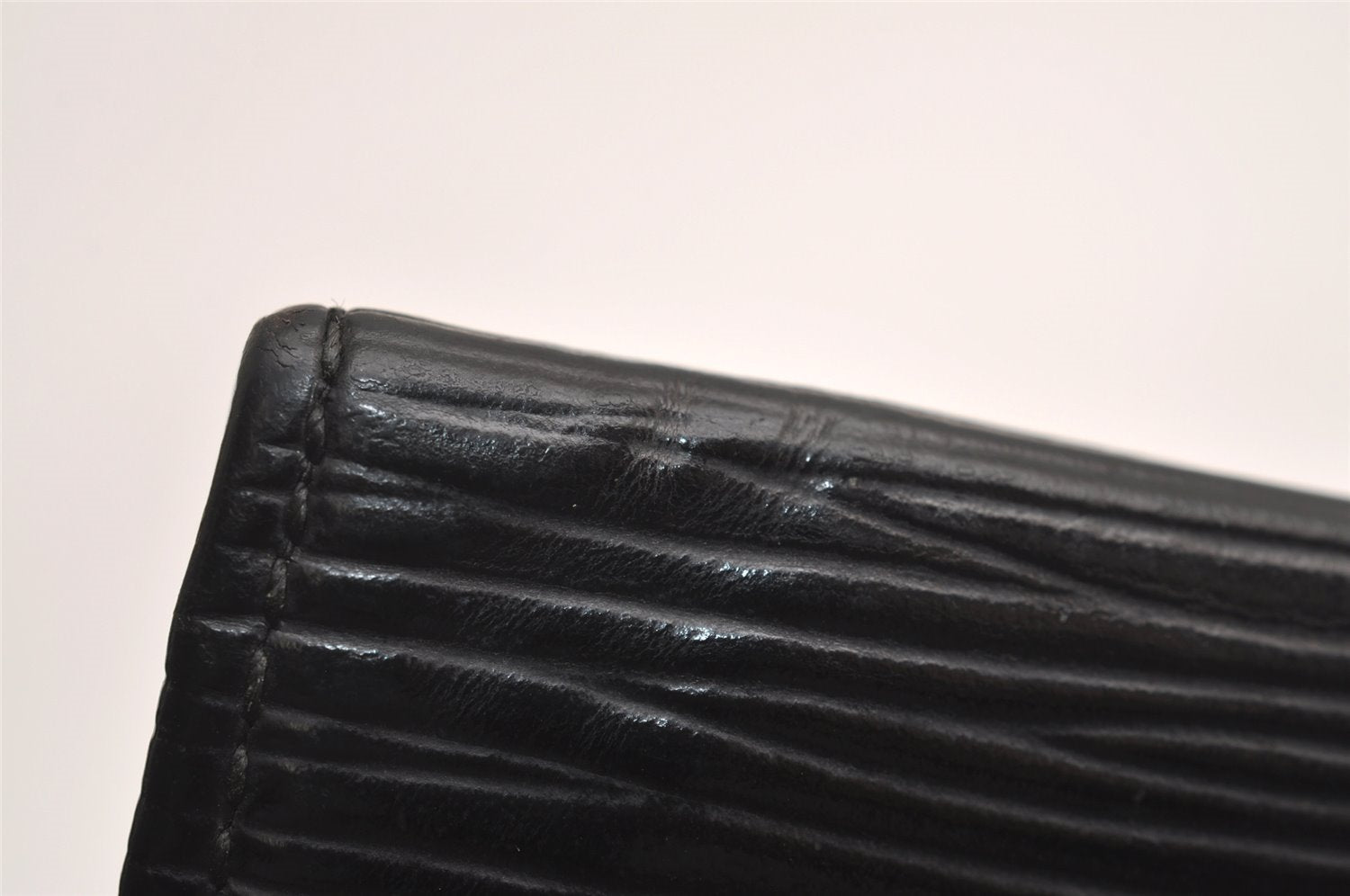 Auth Louis Vuitton Epi Porte 2 Cartes Vertical Card Pass Case M63202 Black 3831J