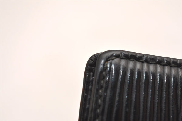 Auth Louis Vuitton Epi Porte 2 Cartes Vertical Card Pass Case M63202 Black 3831J