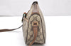 Authentic GUCCI Web Sherry Line Shoulder Cross Bag GG PVC Leather Brown 3831K