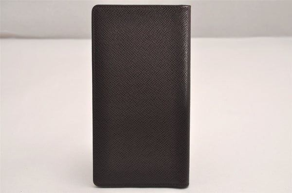 Auth Louis Vuitton Taiga Porte Valeurs Cartes Credit Wallet M30398 Brown 3832J