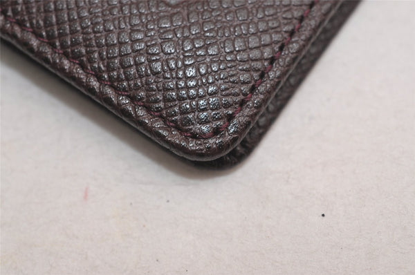 Auth Louis Vuitton Taiga Porte Valeurs Cartes Credit Wallet M30398 Brown 3832J