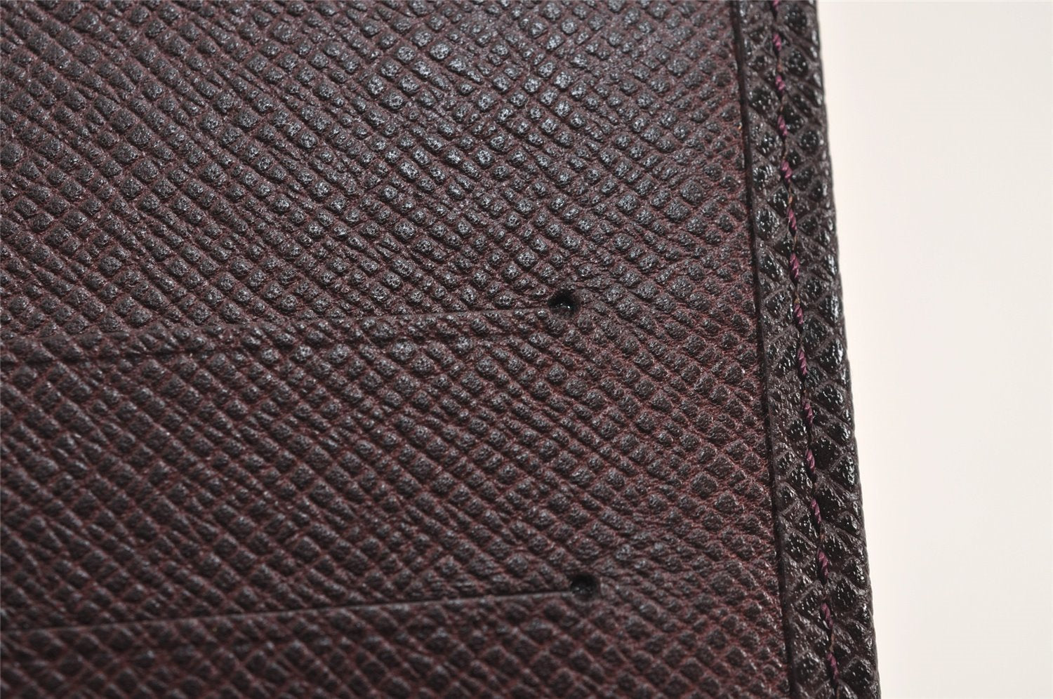 Auth Louis Vuitton Taiga Porte Valeurs Cartes Credit Wallet M30398 Brown 3832J