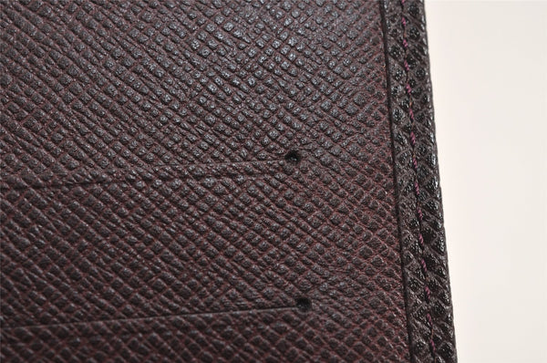 Auth Louis Vuitton Taiga Porte Valeurs Cartes Credit Wallet M30398 Brown 3832J