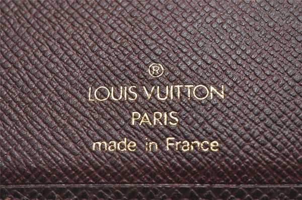 Auth Louis Vuitton Taiga Porte Valeurs Cartes Credit Wallet M30398 Brown 3832J