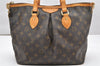 Authentic Louis Vuitton Monogram Palermo PM Shoulder Tote Bag M40145 LV 3832K
