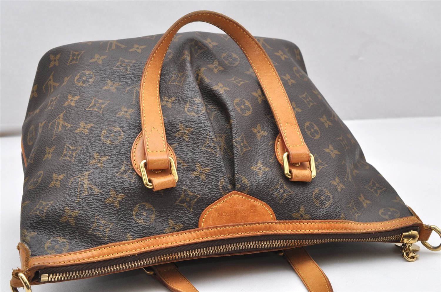 Authentic Louis Vuitton Monogram Palermo PM Shoulder Tote Bag M40145 LV 3832K