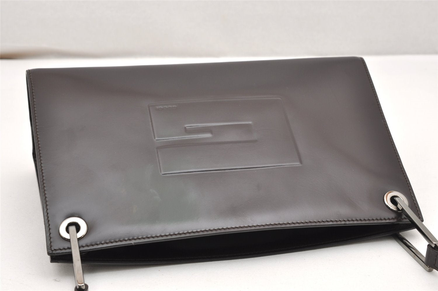 Authentic GUCCI Vintage Shoulder Hand Bag Purse Leather 0013034 Brown 3833K