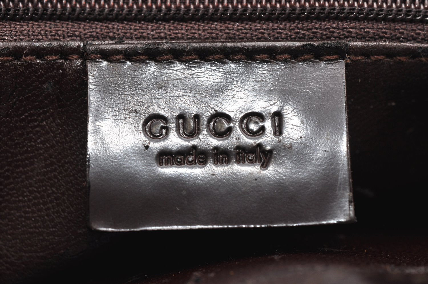 Authentic GUCCI Vintage Shoulder Hand Bag Purse Leather 0013034 Brown 3833K